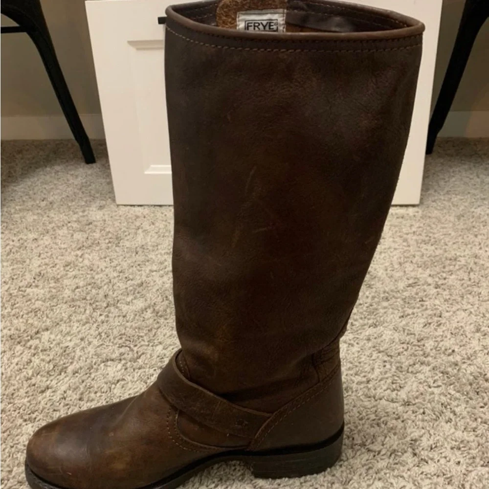 Frye Women's Brown Leather Boots - Picture 8 of 10
